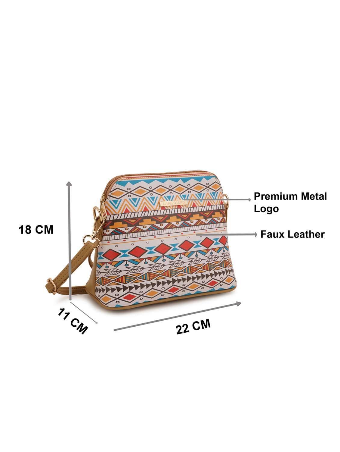 beige leatherette (pu) sling bag - 19108471 - Standard Image - 5