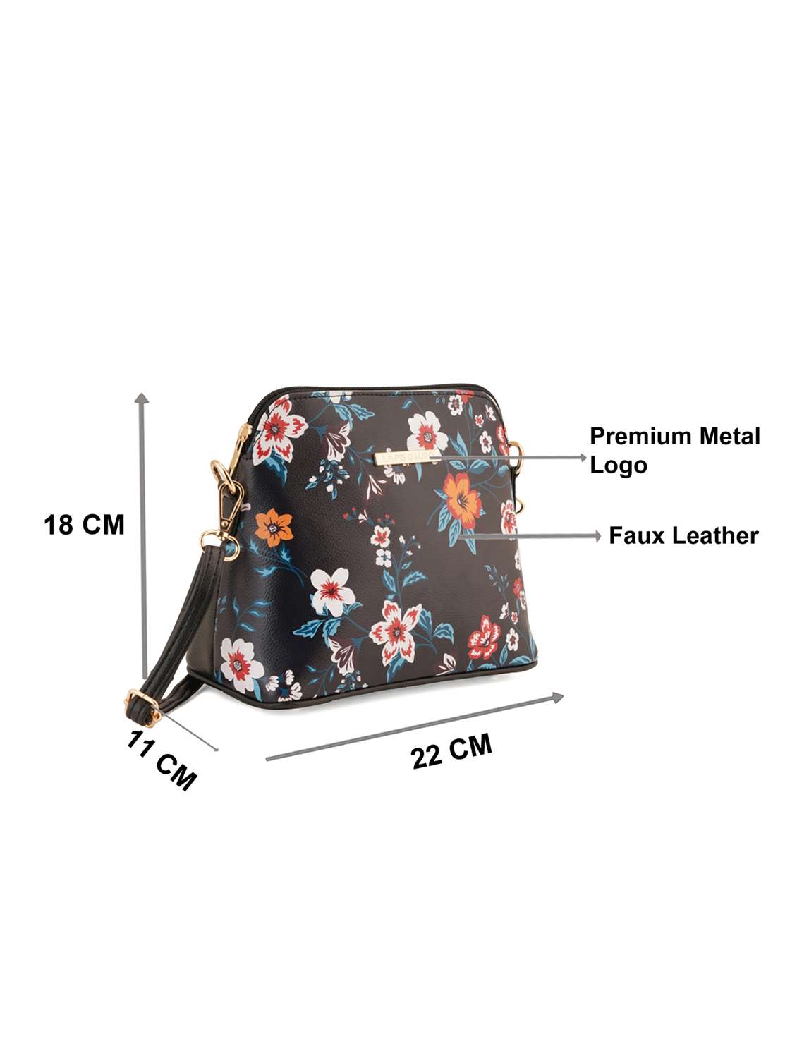 black leatherette (pu) sling bag - 19108474 - Standard Image - 5