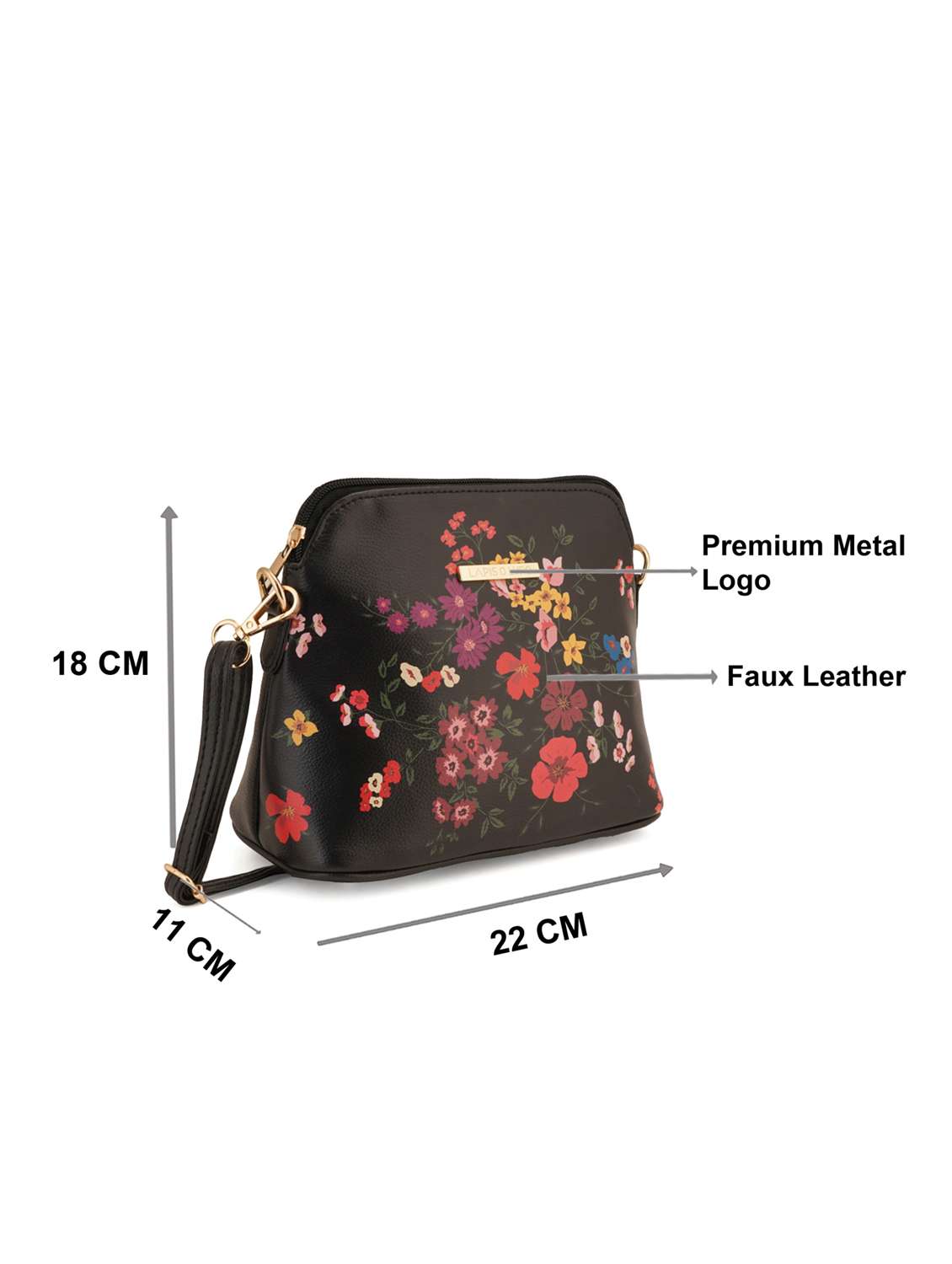 black leatherette (pu) sling bag - 19108475 - Standard Image - 5