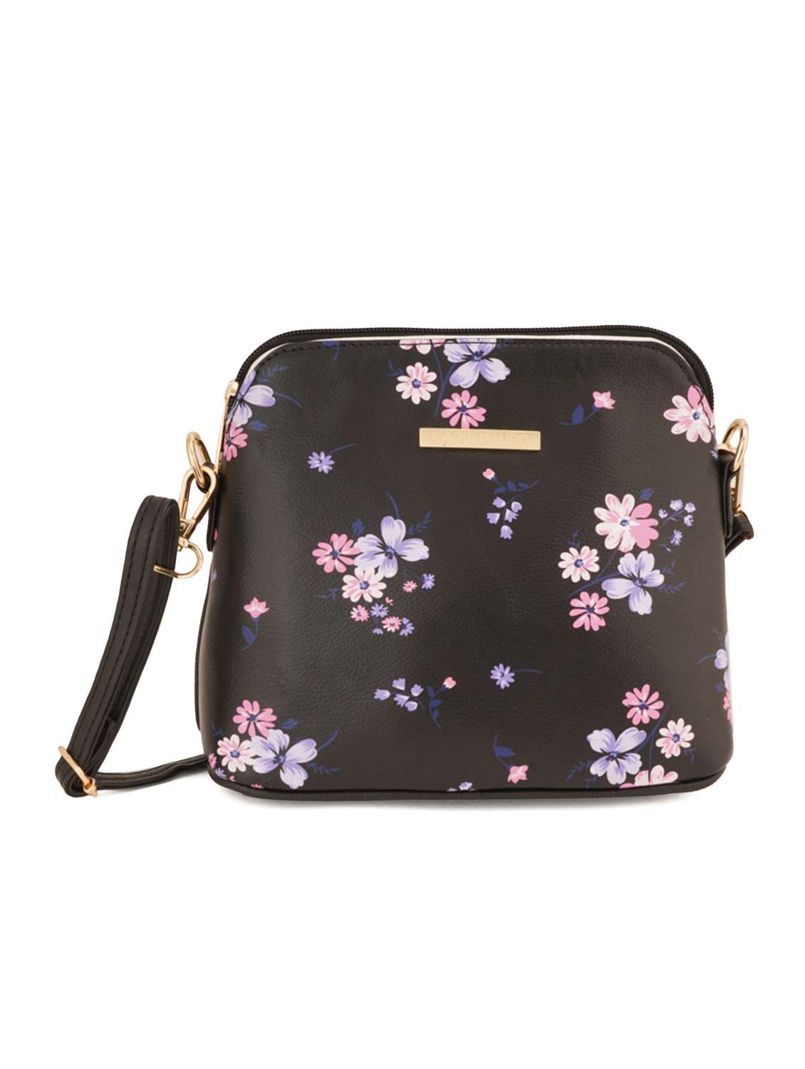 black leatherette (pu) sling bag - 19108476 - Zoom Image - 0
