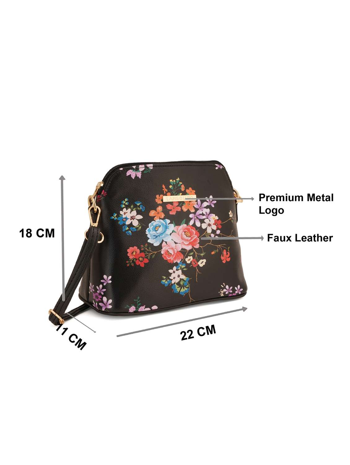 black leatherette (pu) sling bag - 19108477 - Standard Image - 5