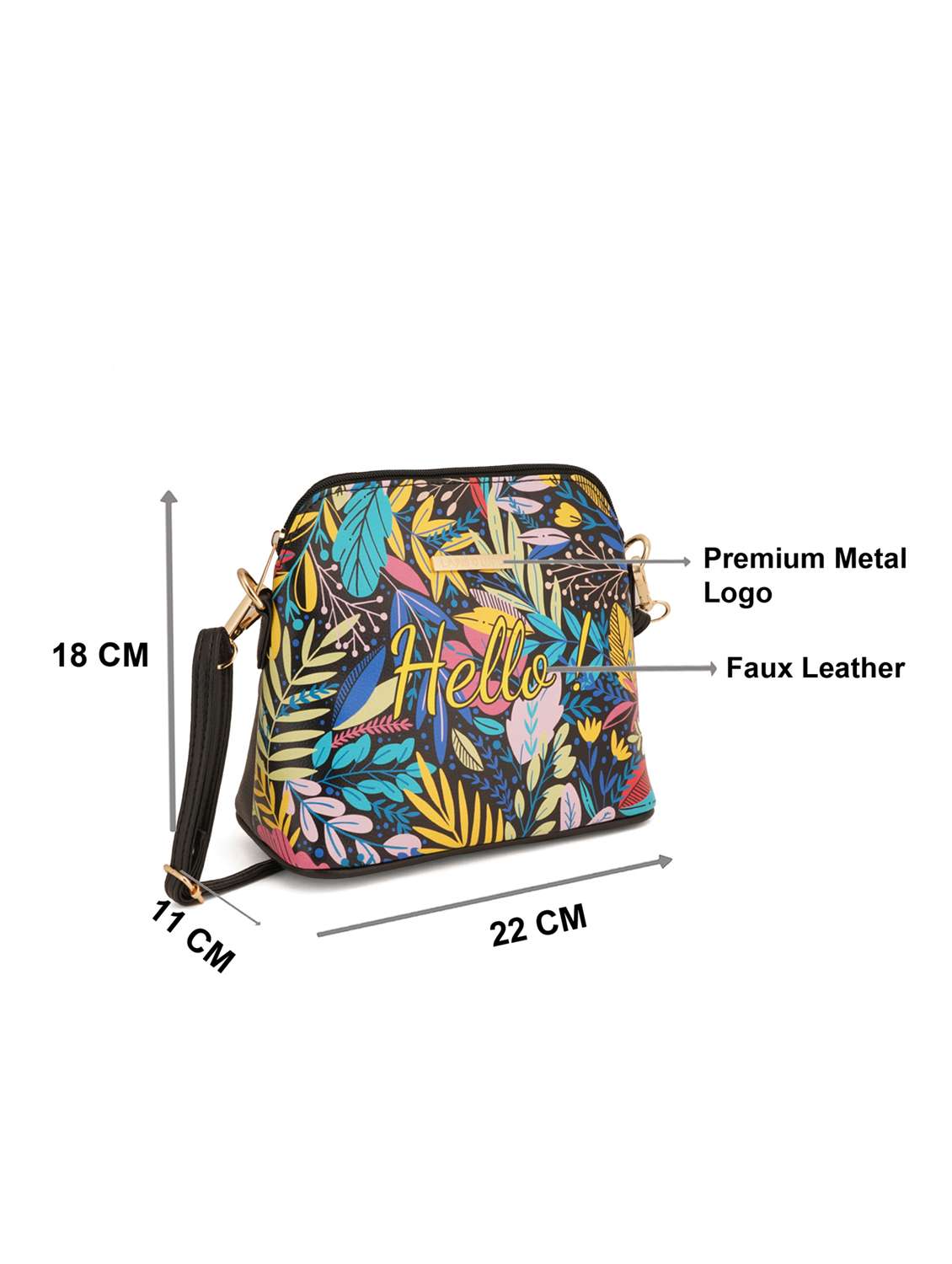 black leatherette (pu) sling bag - 19108479 - Standard Image - 5