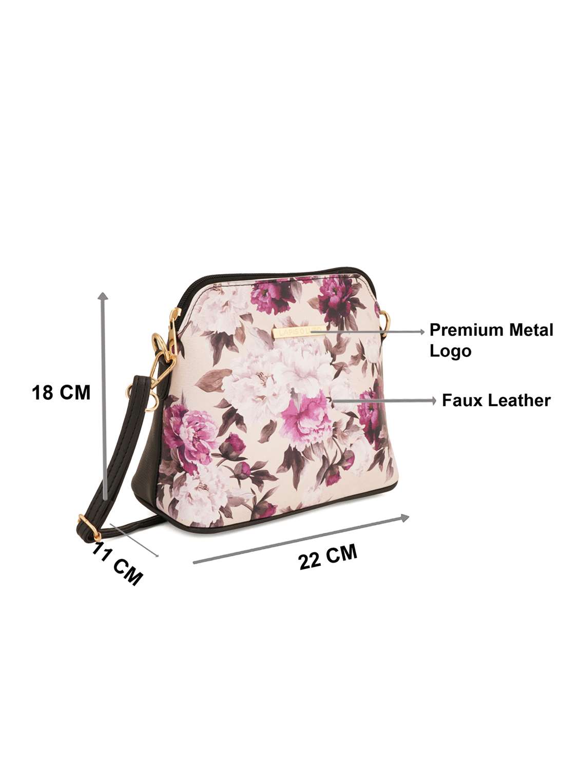 black leatherette (pu) sling bag - 19108480 - Standard Image - 5