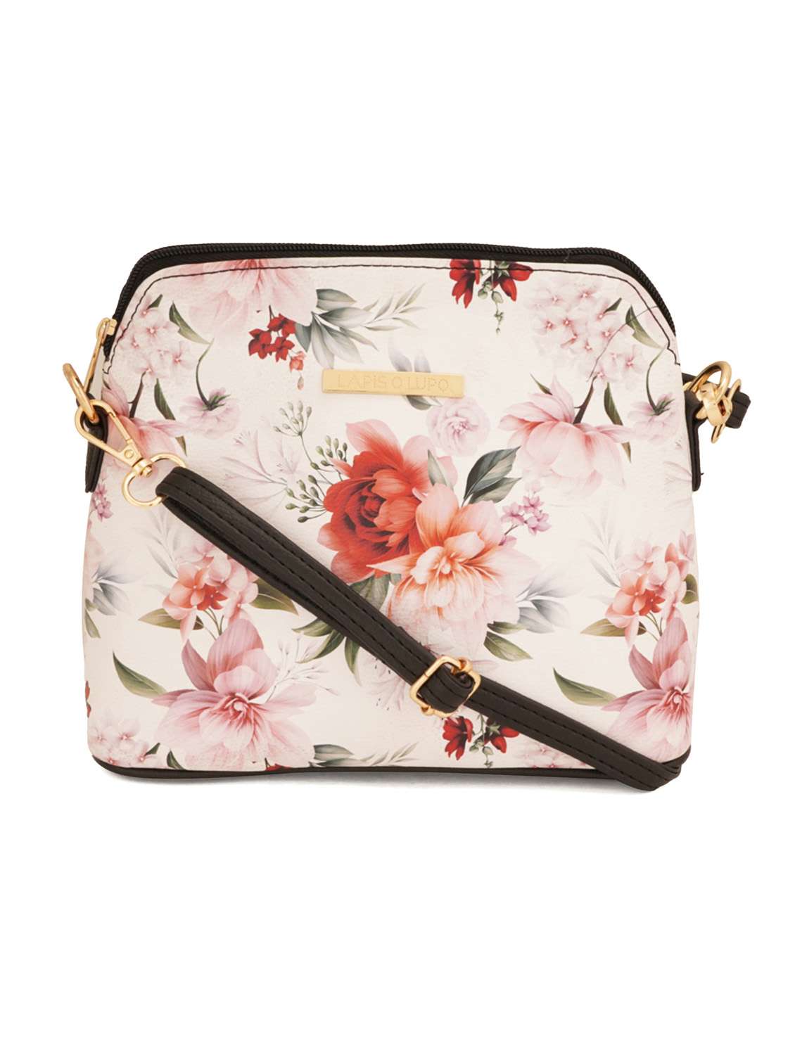 black leatherette (pu) sling bag - 19108481 - Zoom Image - 0
