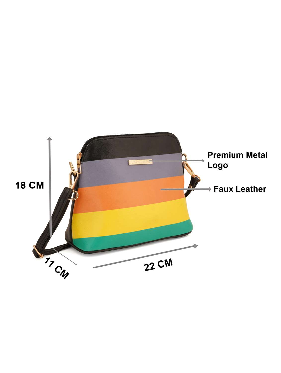 black leatherette (pu) sling bag - 19108482 - Standard Image - 5