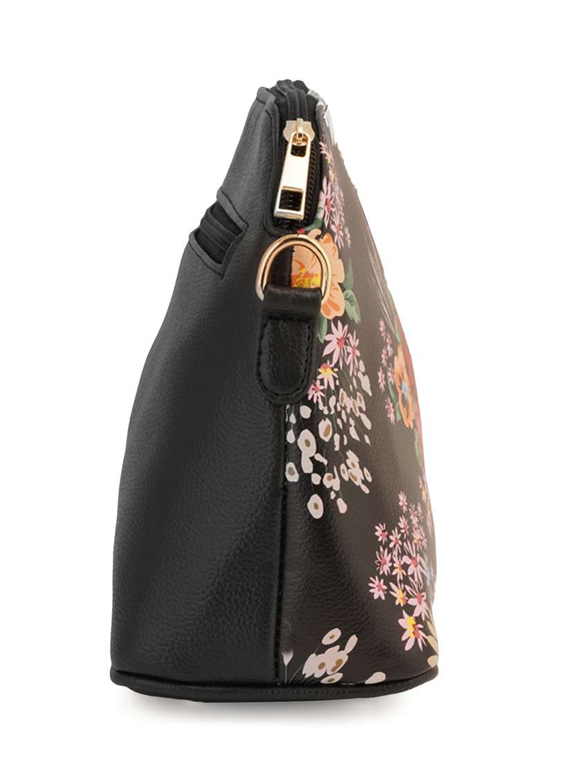 black leatherette (pu) sling bag - 19108485 - Standard Image - 3