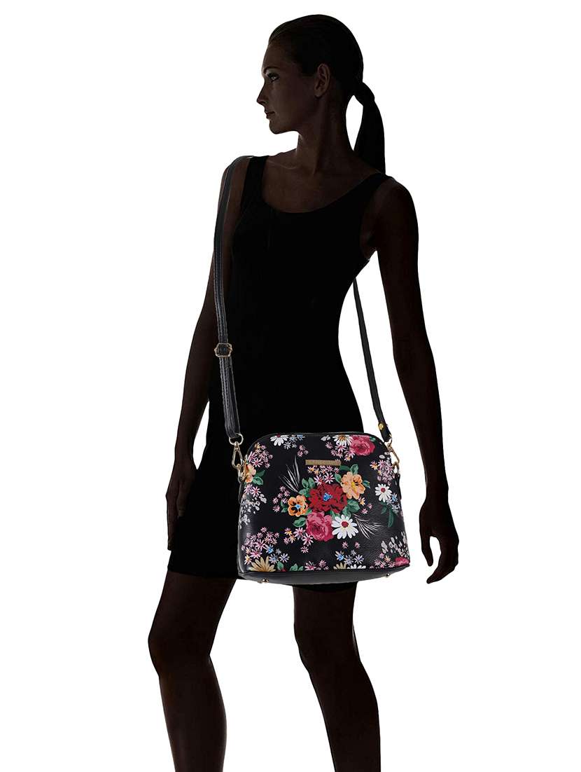 black leatherette (pu) sling bag - 19108485 - Standard Image - 5