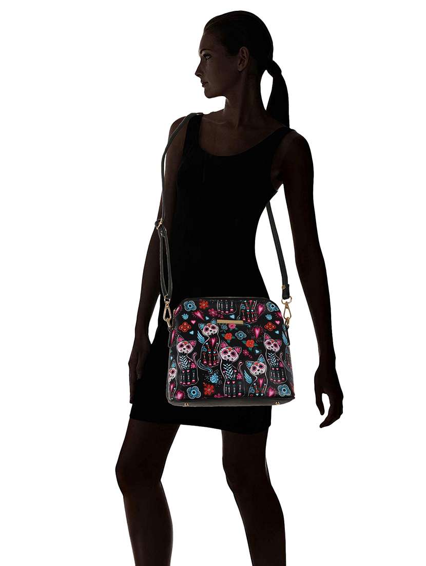 black leatherette (pu) sling bag - 19108487 - Standard Image - 5