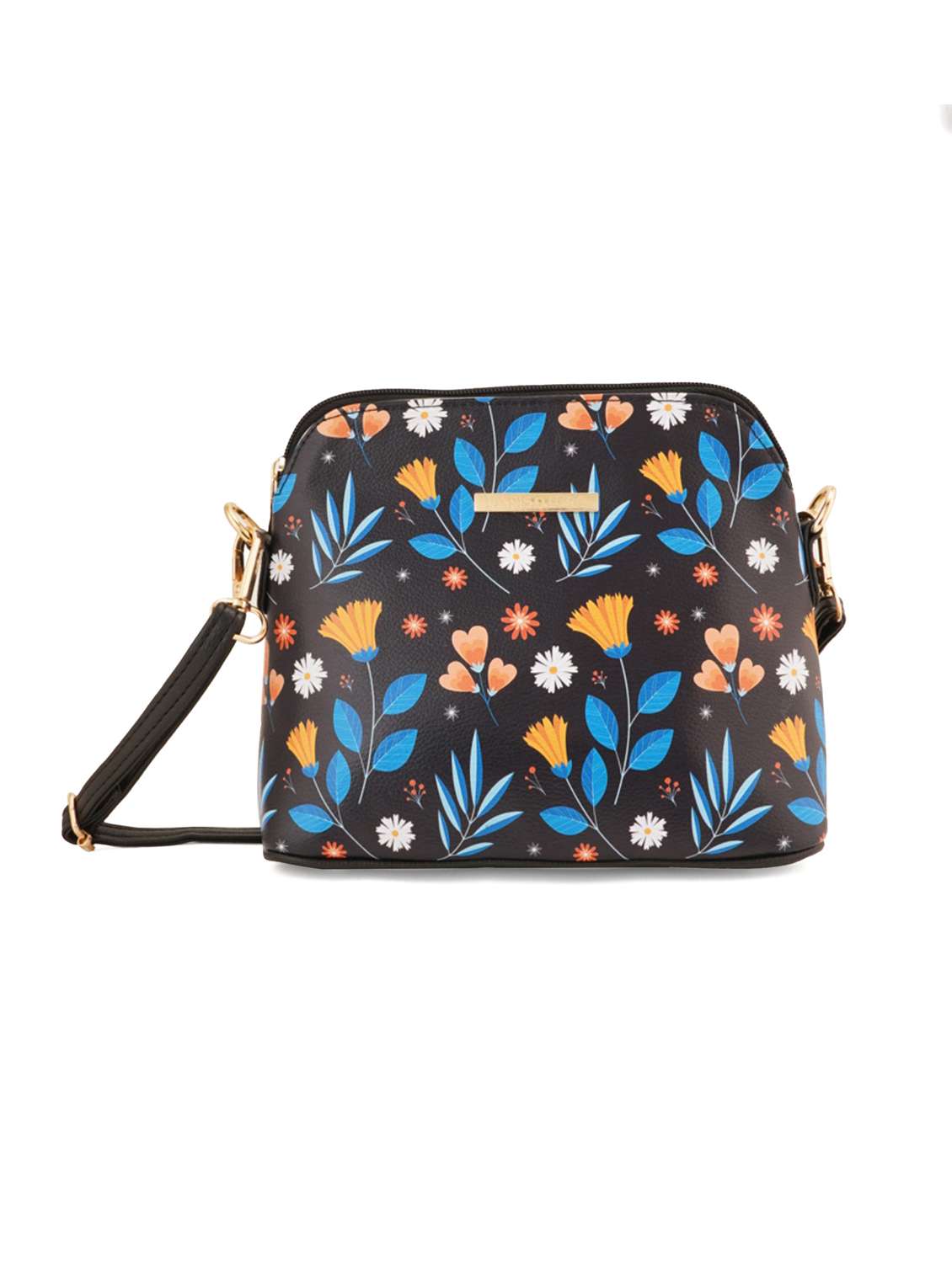 black leatherette (pu) sling bag - 19108488 - Zoom Image - 0