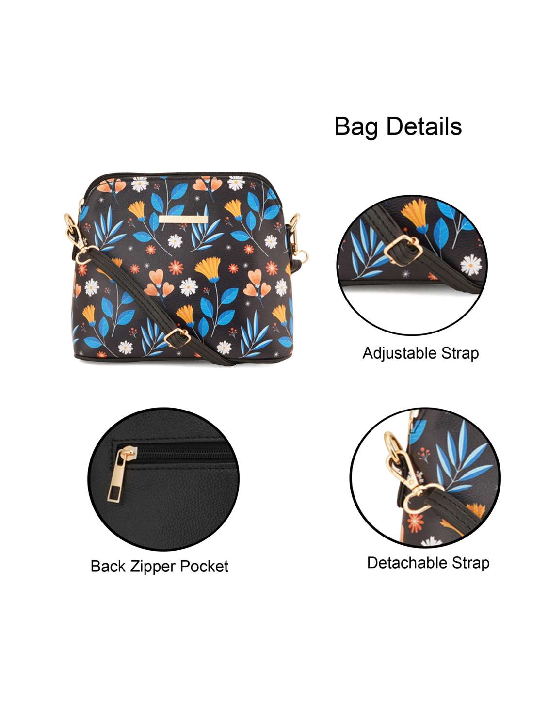 black leatherette (pu) sling bag - 19108488 - Standard Image - 5