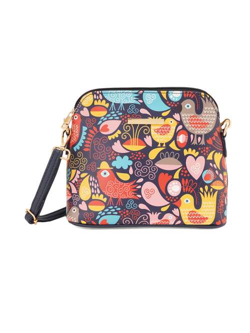 blue leatherette (pu) sling bag - 19108489 -  Standard Image - 0