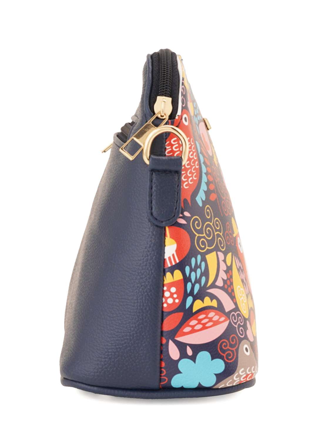 blue leatherette (pu) sling bag - 19108489 - Standard Image - 3