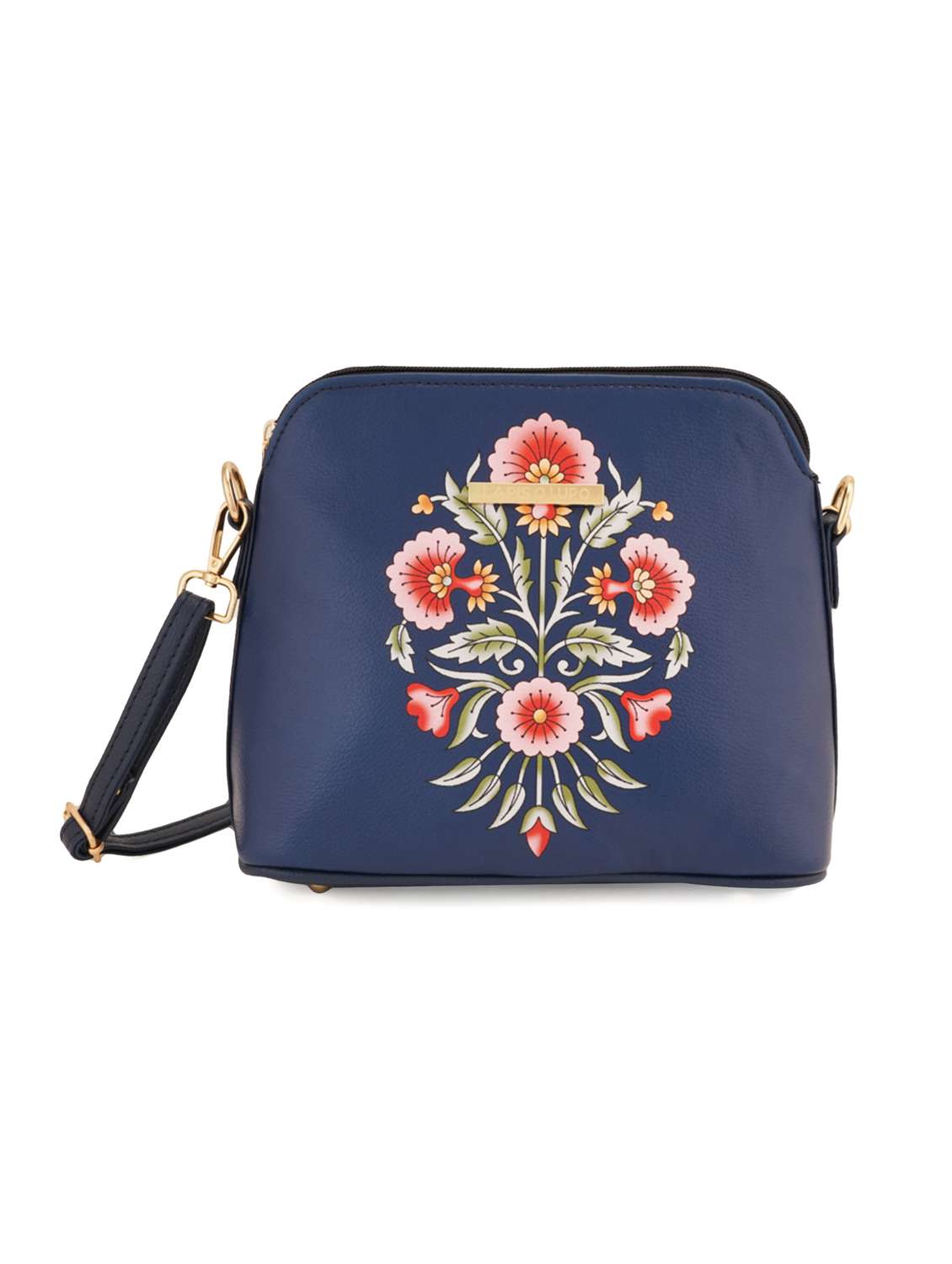 blue leatherette (pu) sling bag - 19108492 - Standard Image - 3