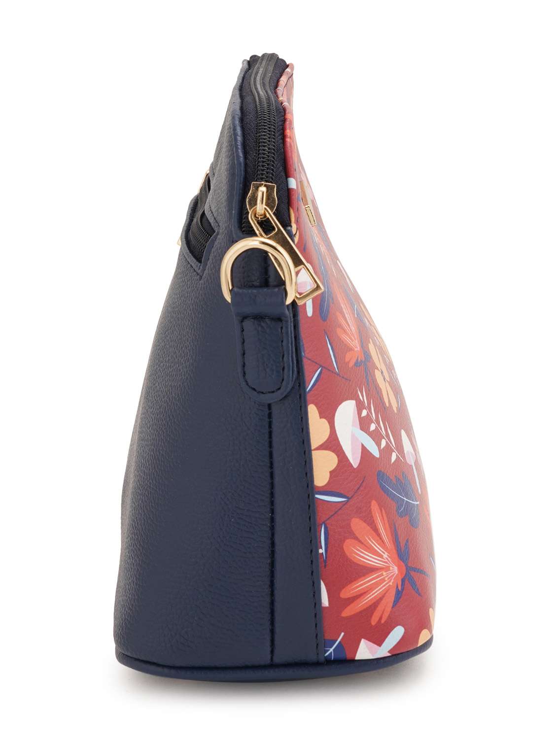 blue coloured leatherette (pu) regular sling bag - 19108499 - Standard Image - 3