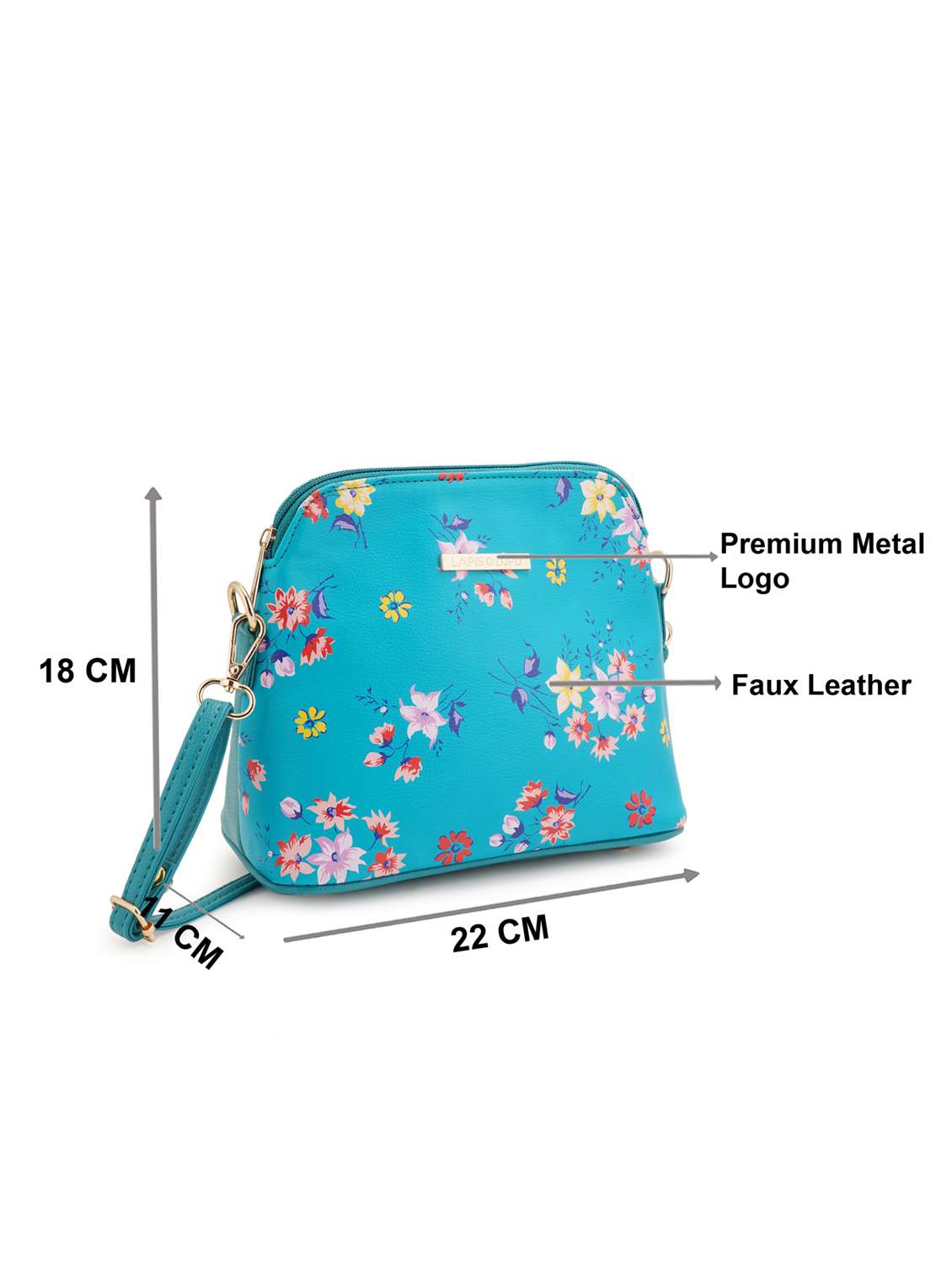 multi coloured leatherette (pu) regular sling bag - 19108510 - Standard Image - 5