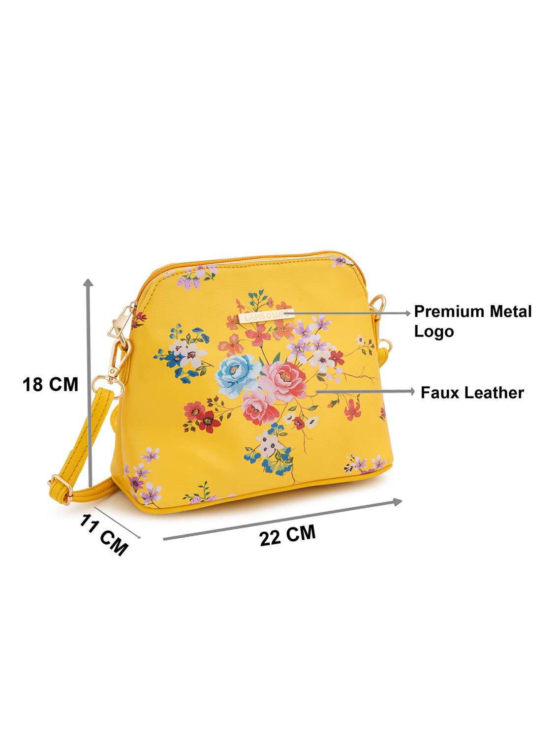 multi coloured leatherette (pu) regular sling bag - 19108512 - Standard Image - 5
