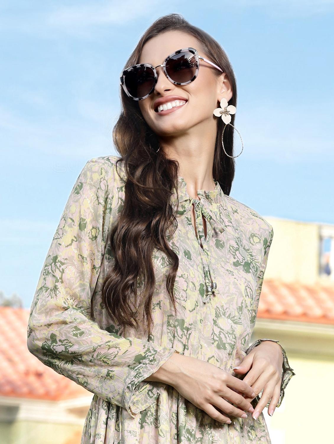 women's fit & flare floral dress - 19108907 - Standard Image - 3