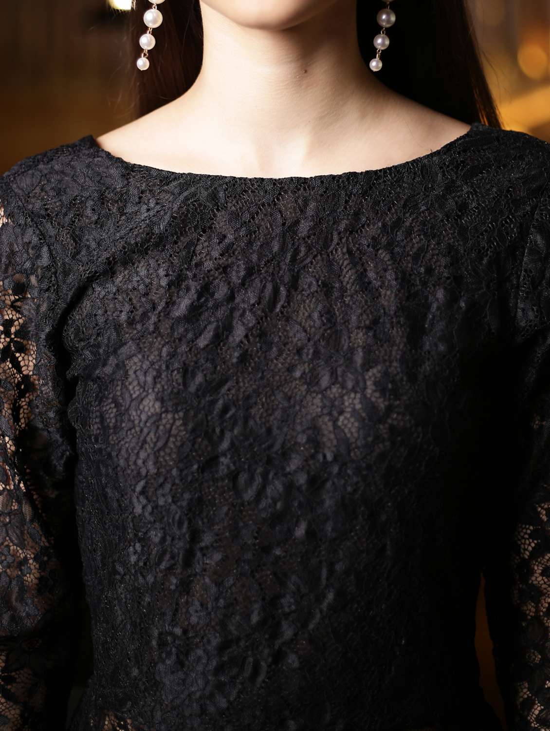 women's peplum round neck top - 19109018 -  Standard Image - 5