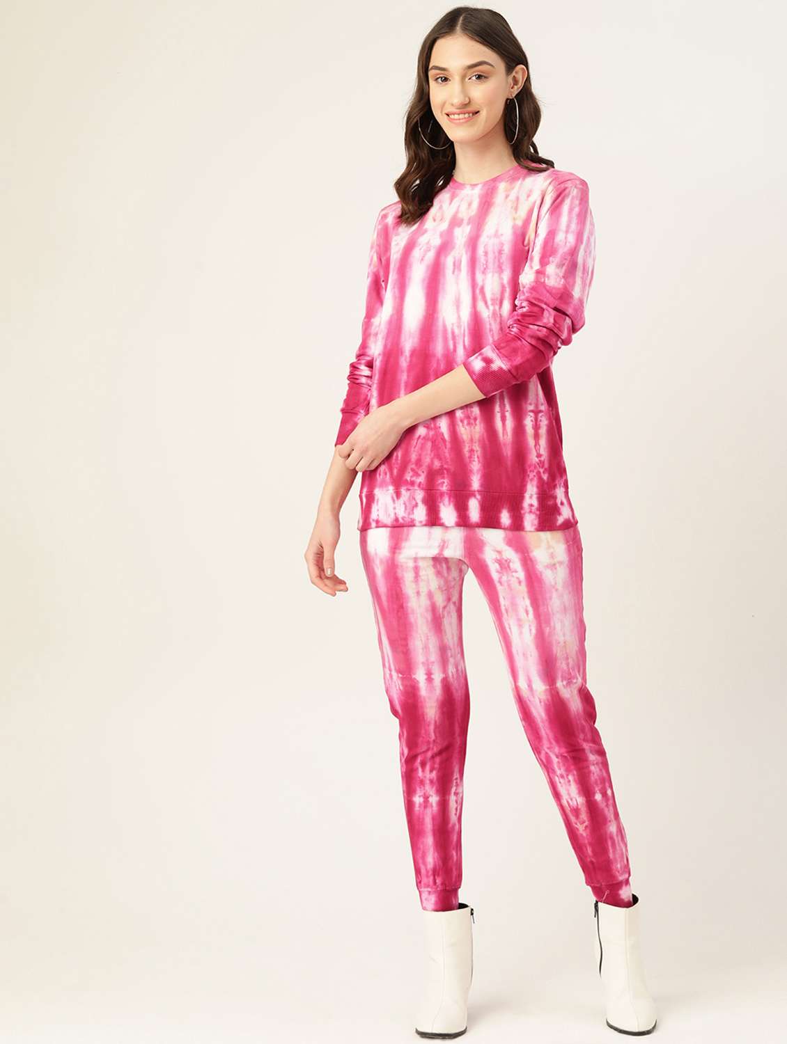 women tie & dye long sleeve active wear set - 19109696 -  Zoom Image - 0