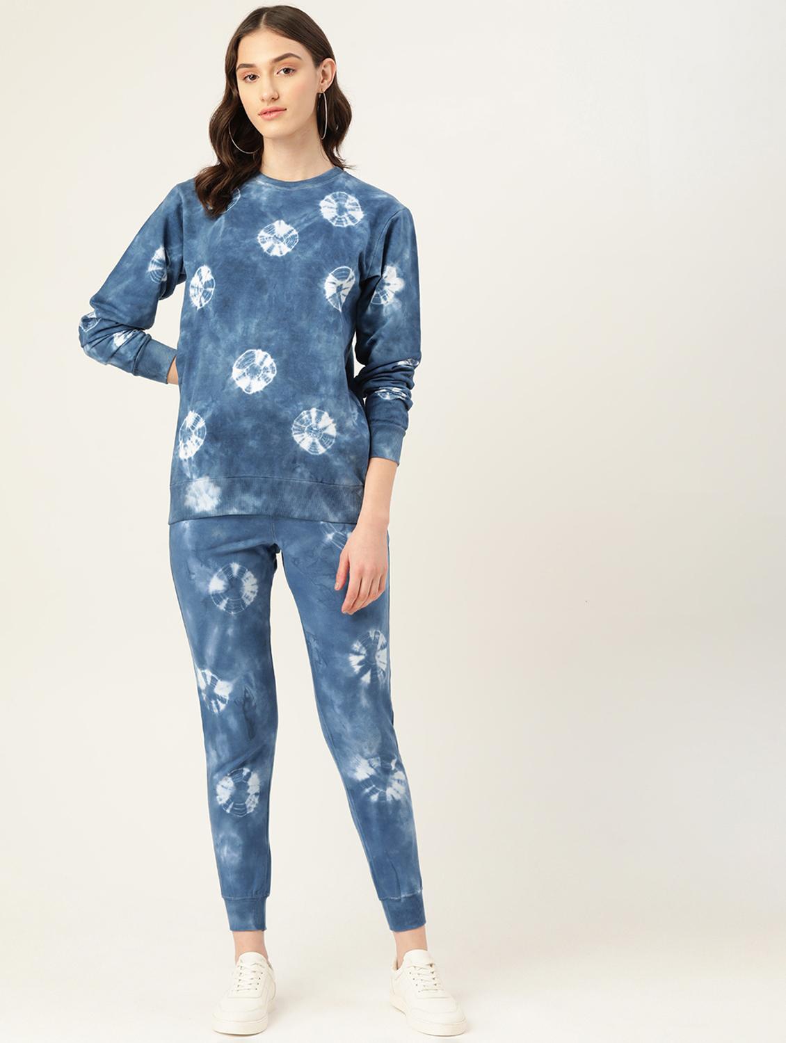 women tie & dye long sleeve active wear set - 19109699 - Standard Image - 3