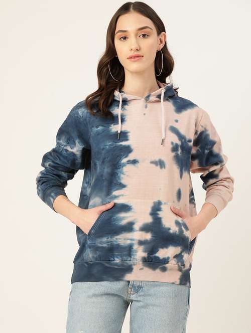 women tie & dye hooded sweatshirt - 19109702 -  Standard Image - 0
