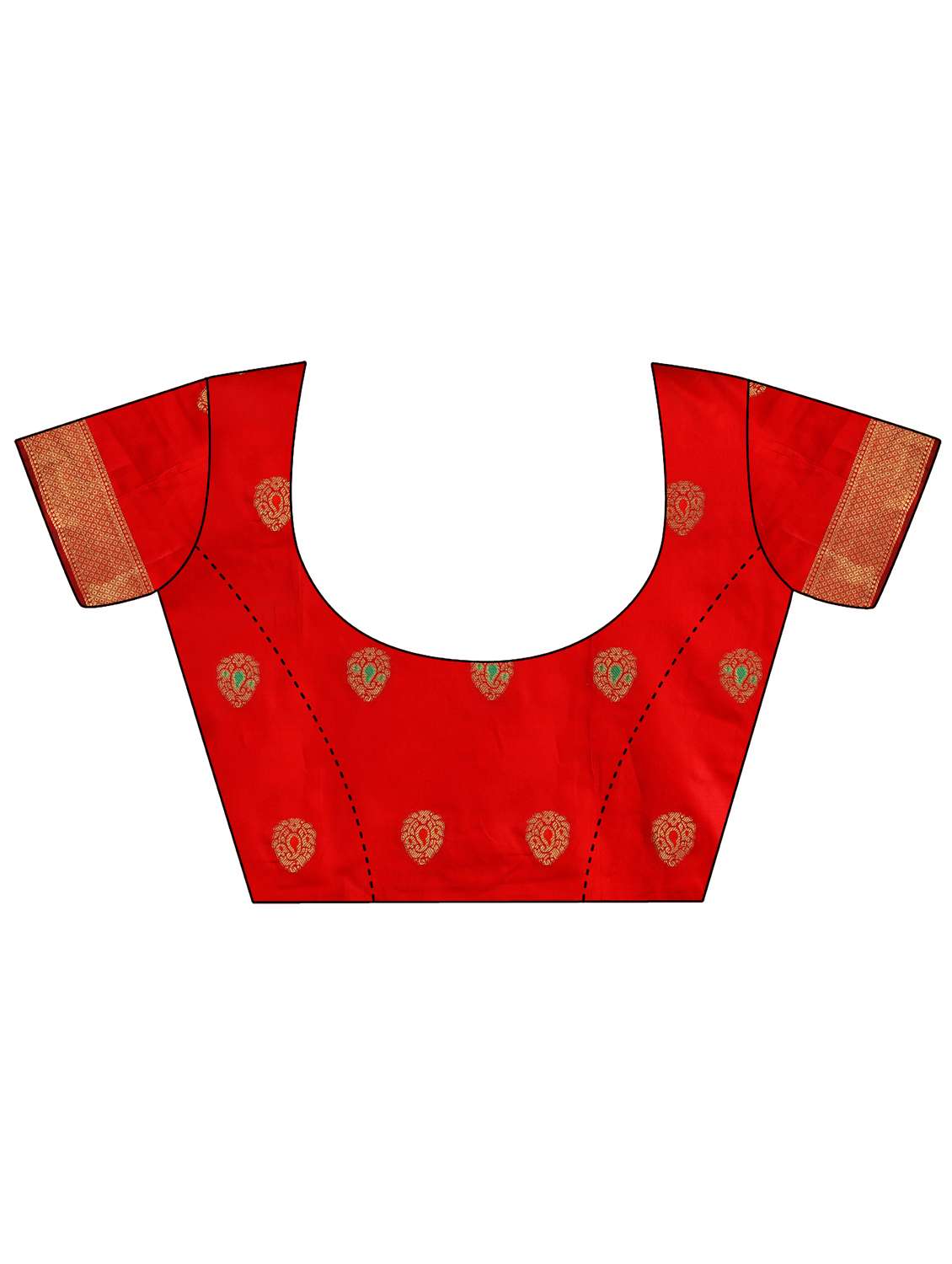 self design zari work woven saree with blouse - 19109740 - Standard Image - 3