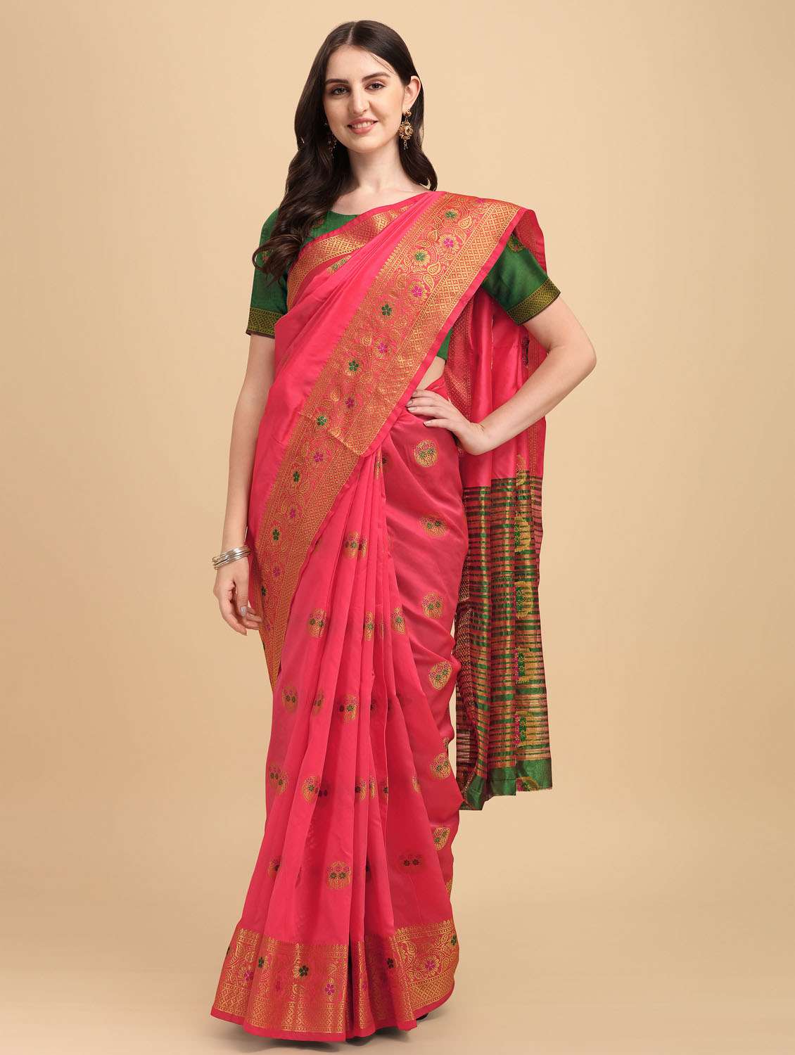 self design woven saree - 19109744 -  Standard Image - 3