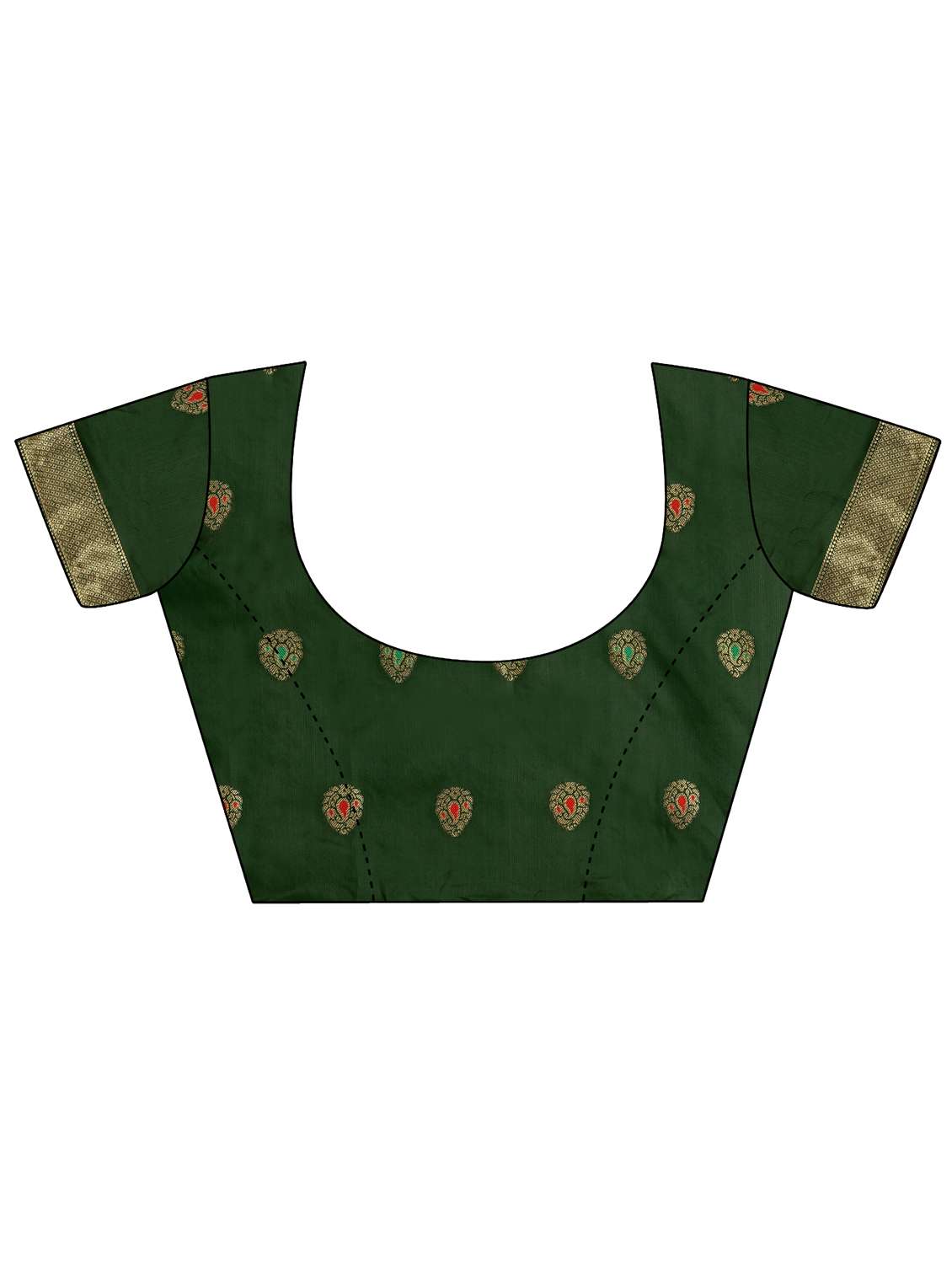 self design woven saree with blouse - 19109772 - Standard Image - 3
