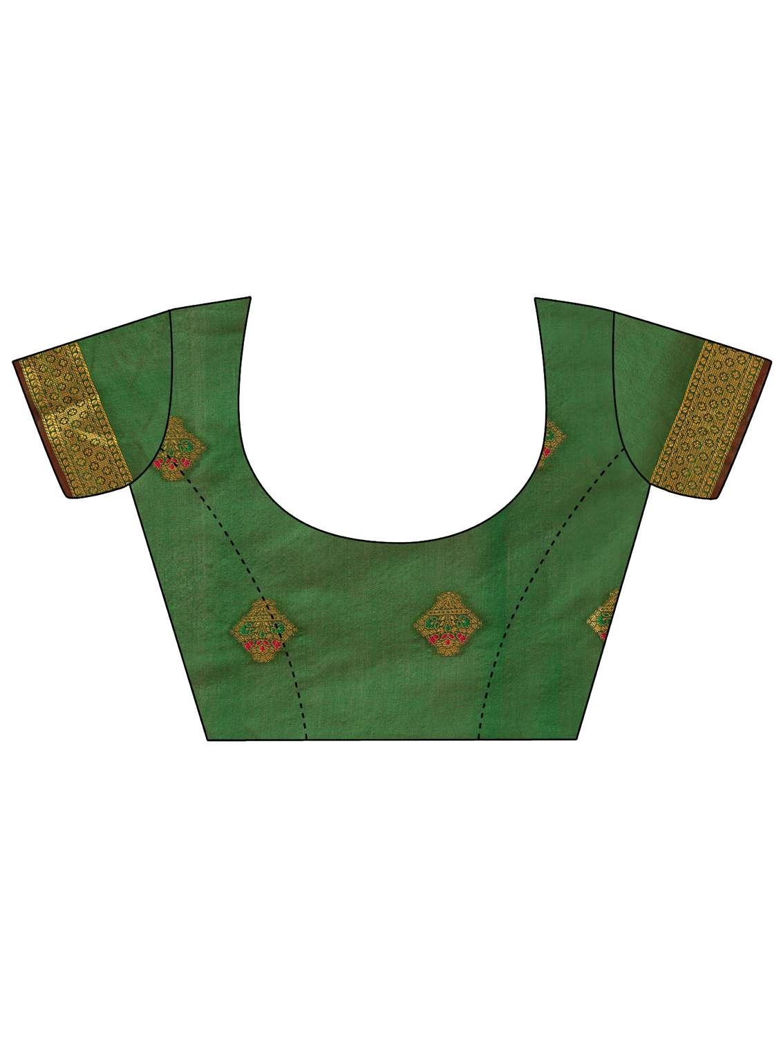 self design woven saree with blouse - 19109775 - Standard Image - 3