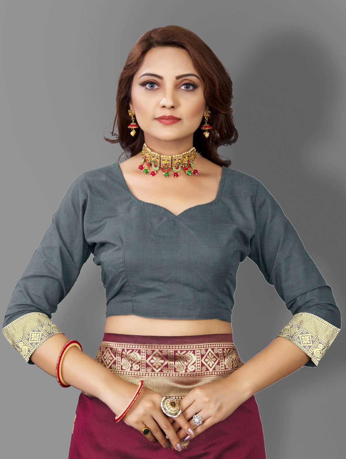 women's banarasi saree - 19109790 - Standard Image - 5