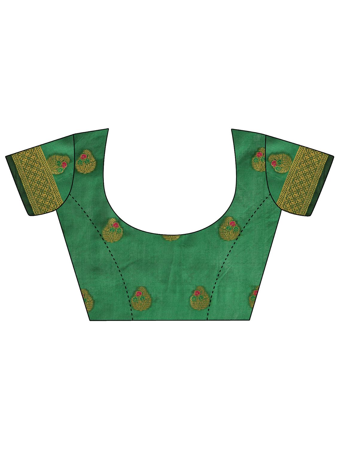 self design zari work woven saree - 19109802 - Standard Image - 5