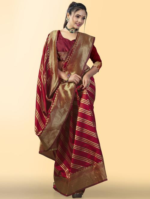 self design woven saree - 19109846 - Standard Image - 0