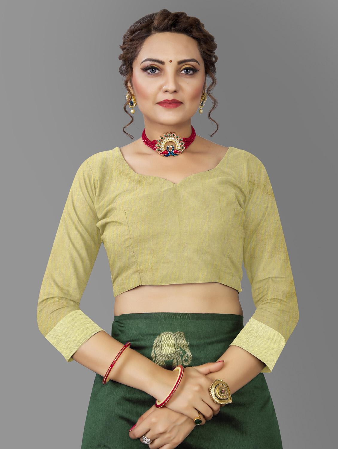 women's self design green colored saree - 19109928 - Standard Image - 3