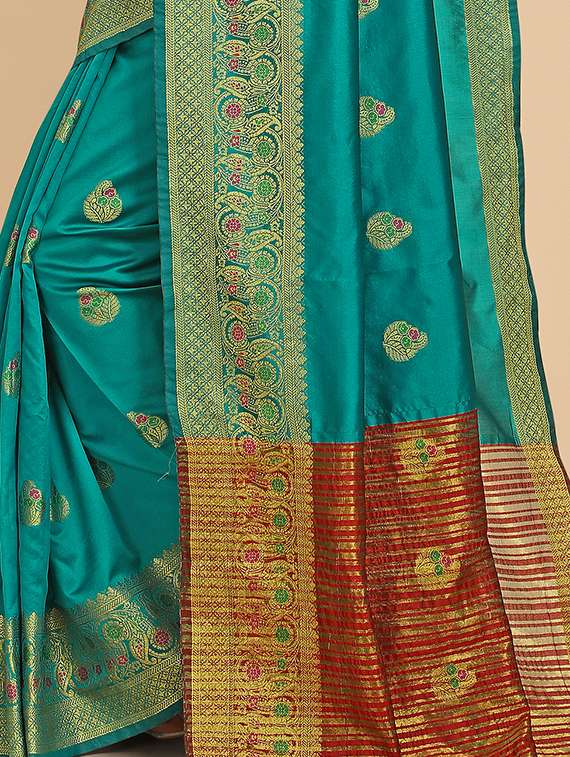 self design woven saree - 19110096 - Standard Image - 3