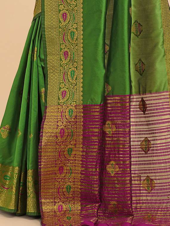self design woven saree with blouse - 19110119 - Standard Image - 3