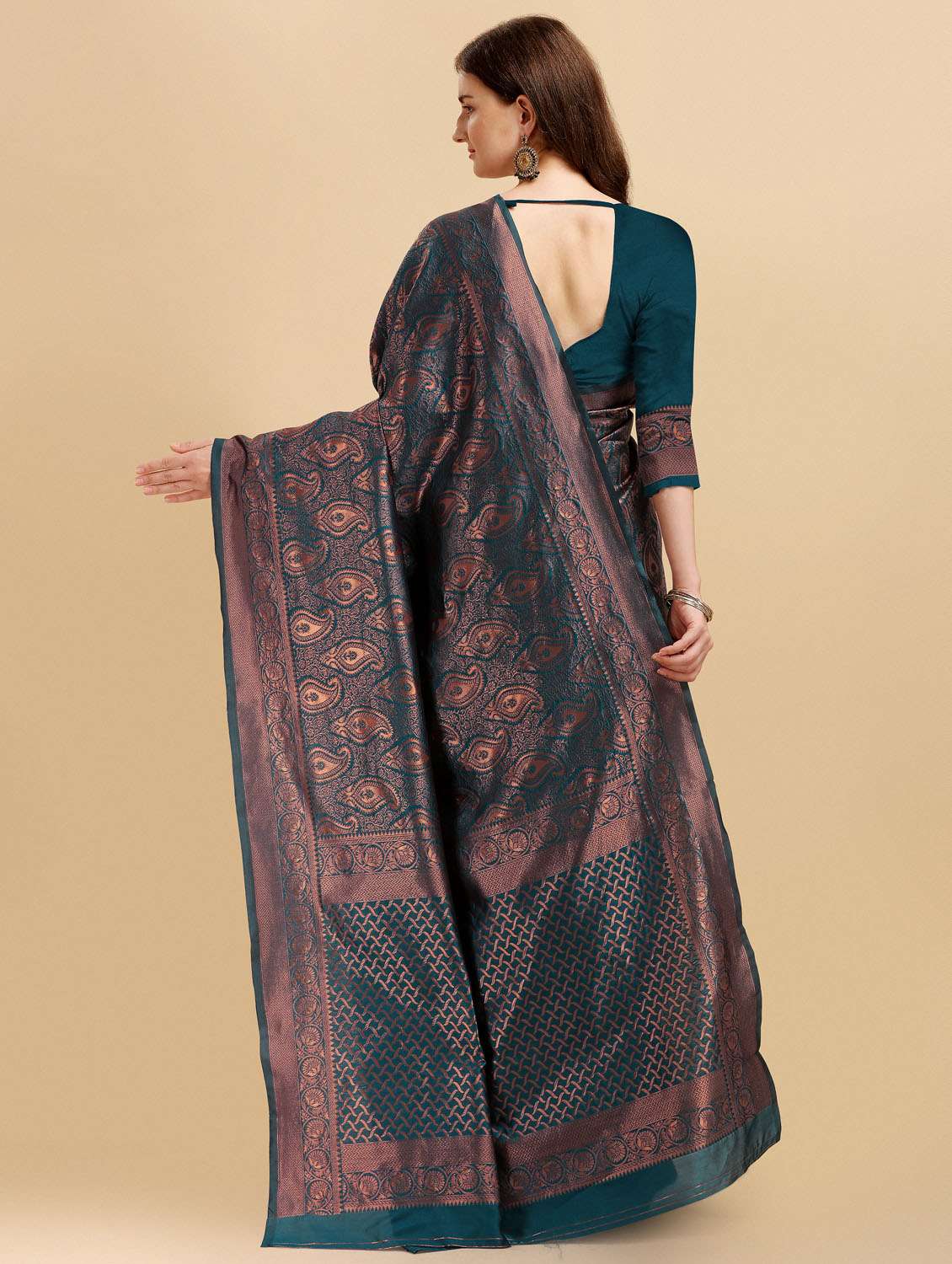 women's banarasi saree - 19110216 -  Standard Image - 3