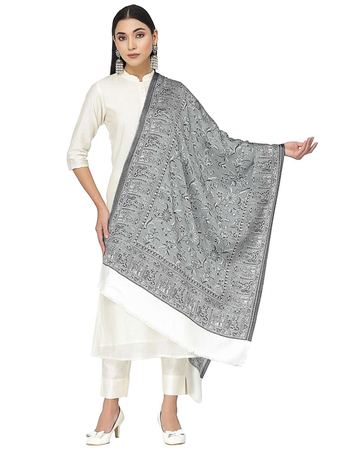 women's floral print stole - 19111277 - Zoom Image - 0