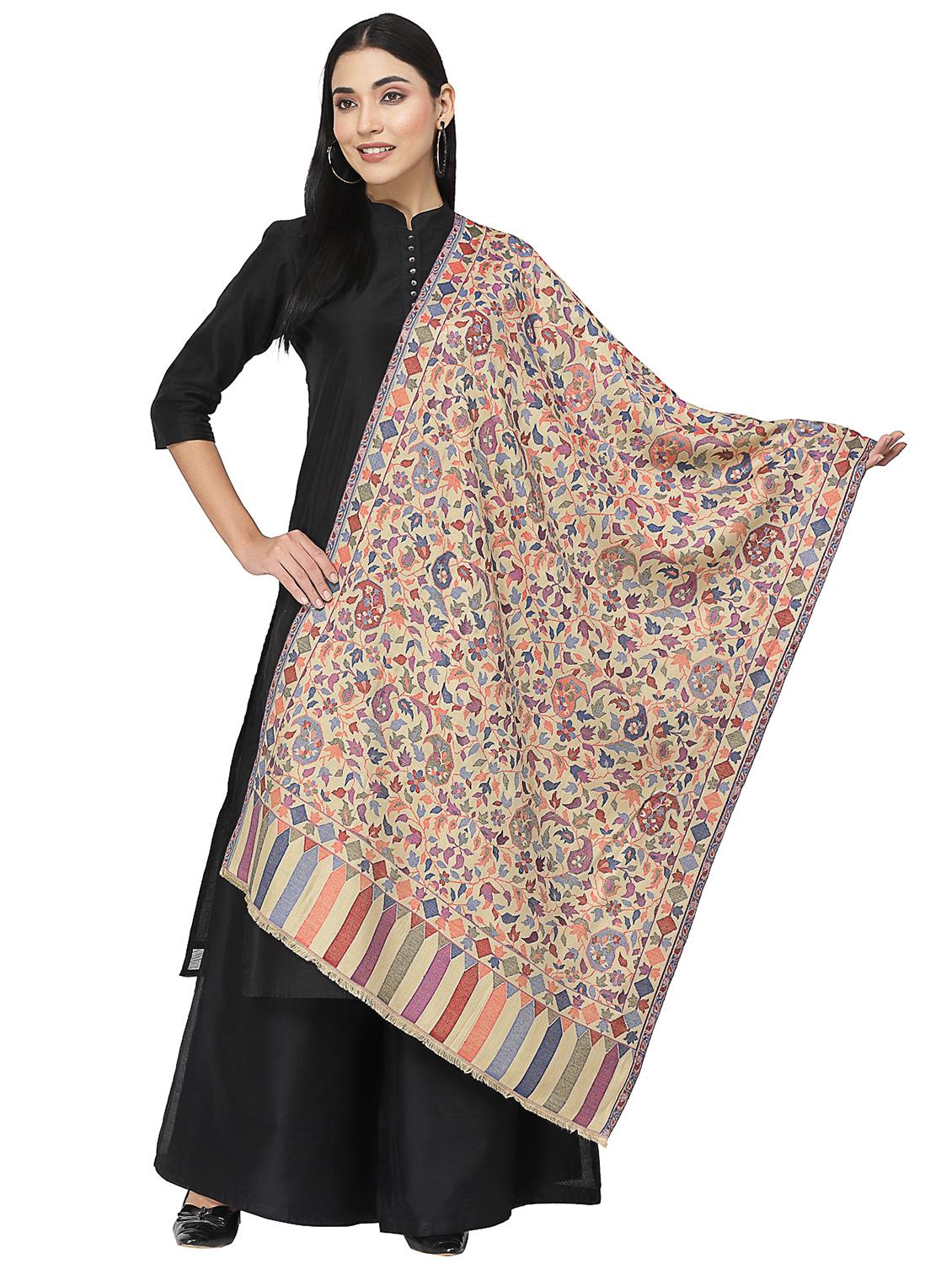 women's leaf print print stole - 19111280 - Zoom Image - 0