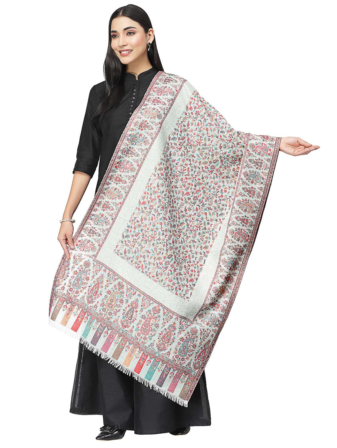 women's floral print stole
