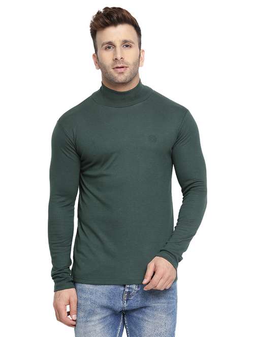 turtle neck solid t-shirt - 19111658 - Standard Image - 0