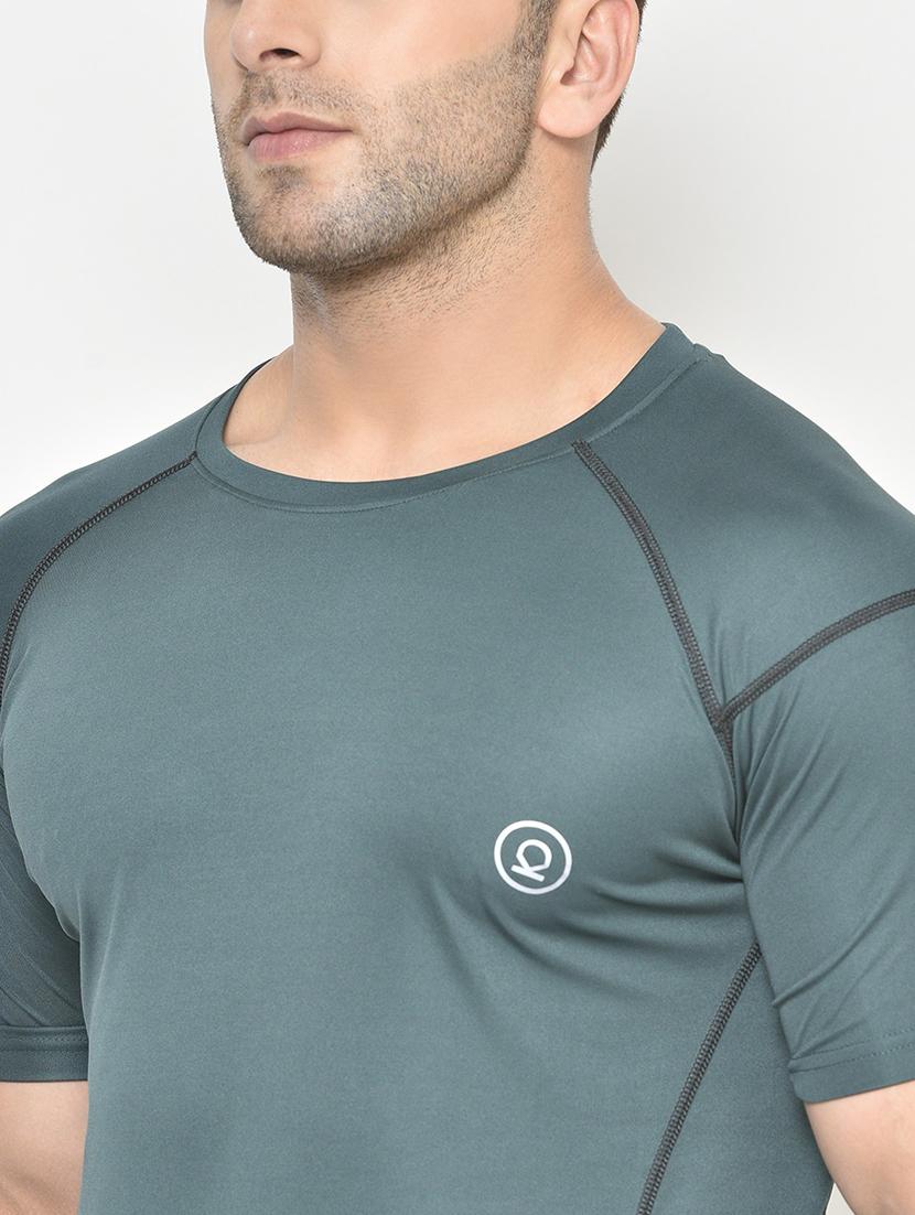 round neck solid t-shirt - 19111958 - Standard Image - 3