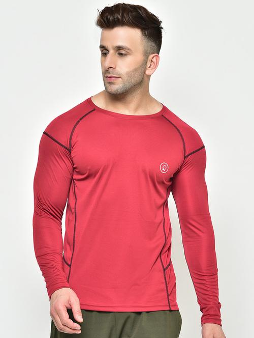 round neck solid t-shirt - 19111966 - Standard Image - 0