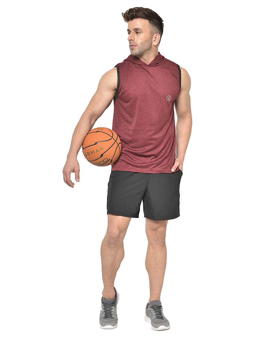 maroon solid t-shirt - 19112255 -  Standard Image - 3