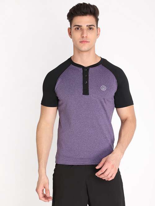 round neck color blocked t-shirt - 19112617 -  Standard Image - 0