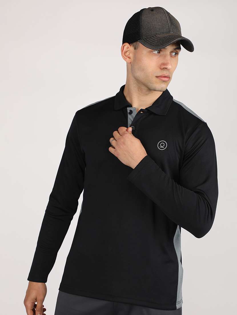 polo neck solid t-shirt - 19112713 - Zoom Image - 0