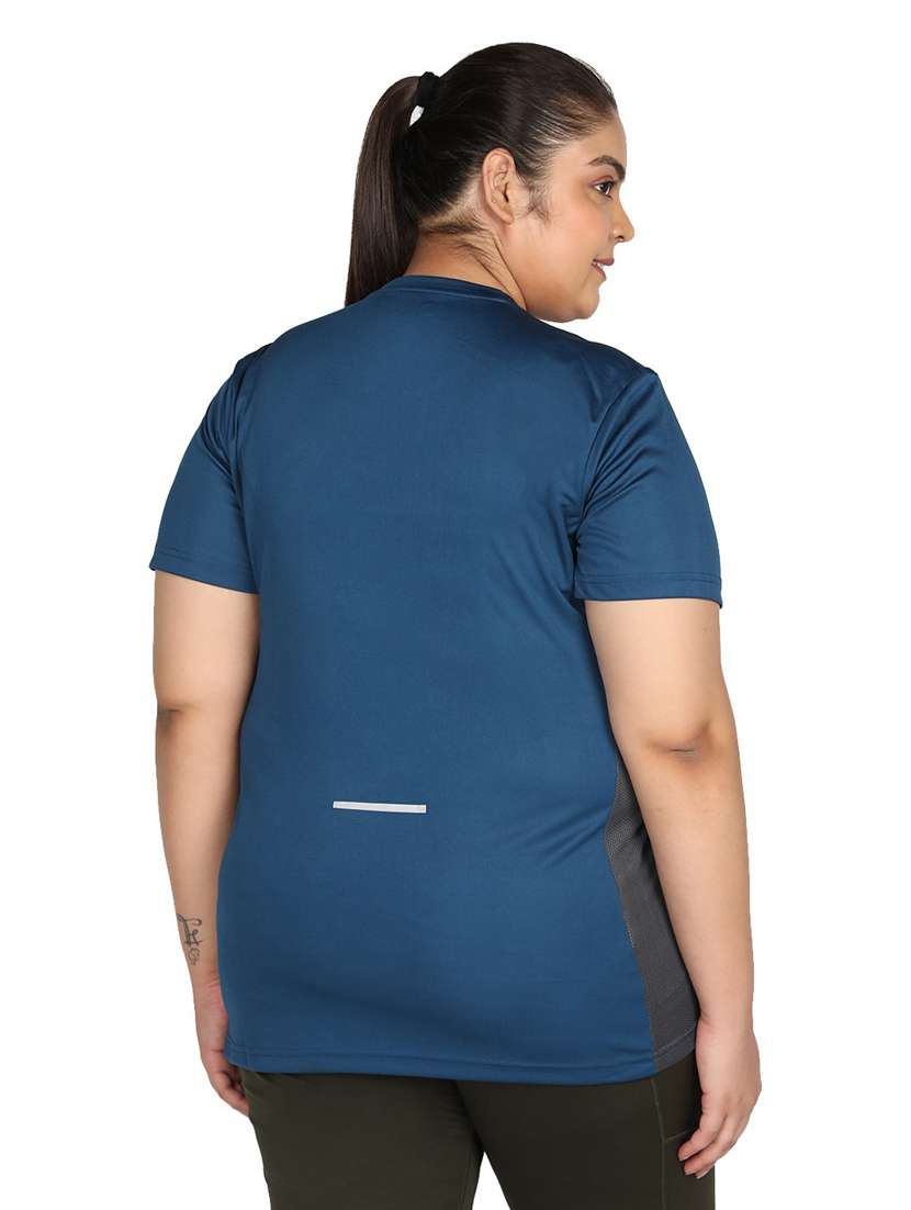 women's color block crew neck t-shirt - 19113143 -  Standard Image - 3