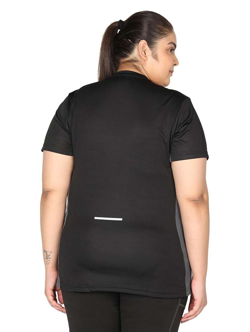 women's color block crew neck t-shirt - 19113182 -  Standard Image - 3