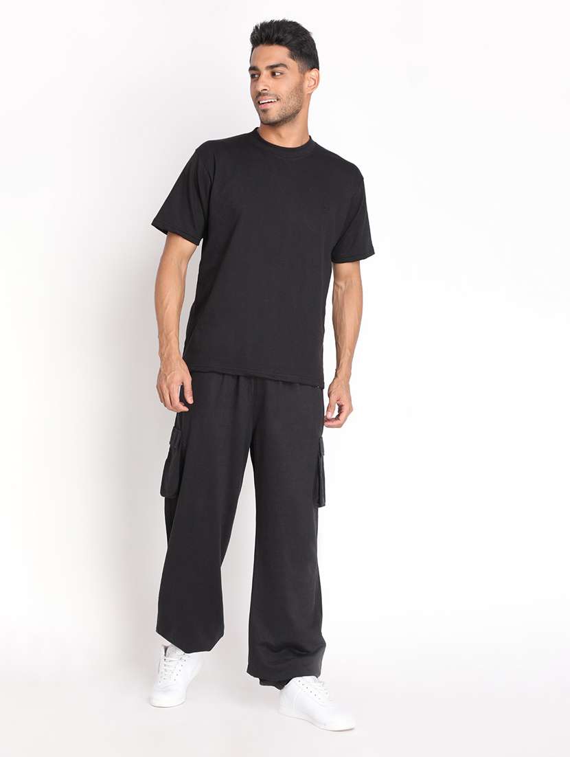 black cotton track suit
