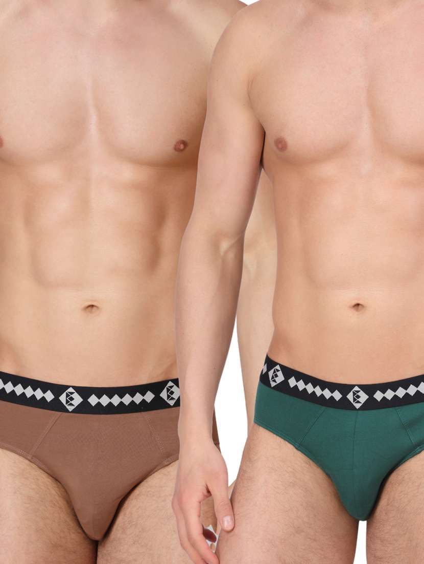 pack of 2 solid hipster brief