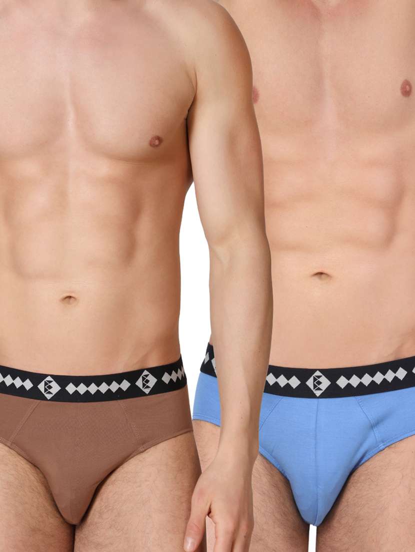 pack of 2 solid hipster brief